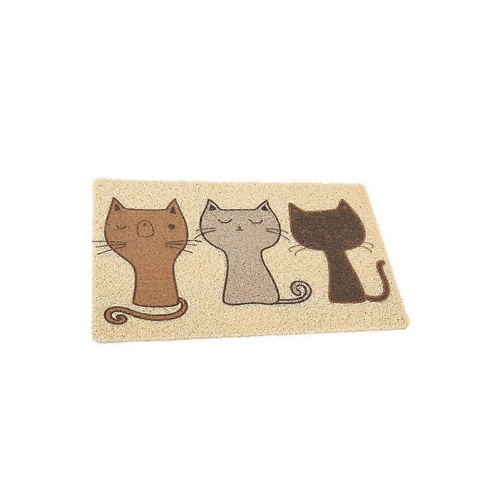 Cat Litter Mat Cute, Cat Litter Box Mat NonSlip Litter Mat with Cat Print Soft Mat cat Accessories for Indoor Cats
