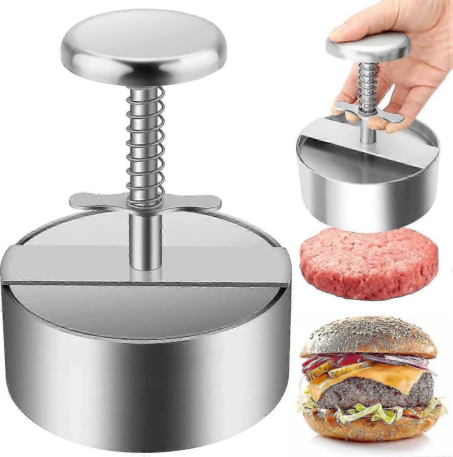 Burger Press, 304 Stainless Steel, Adjustable