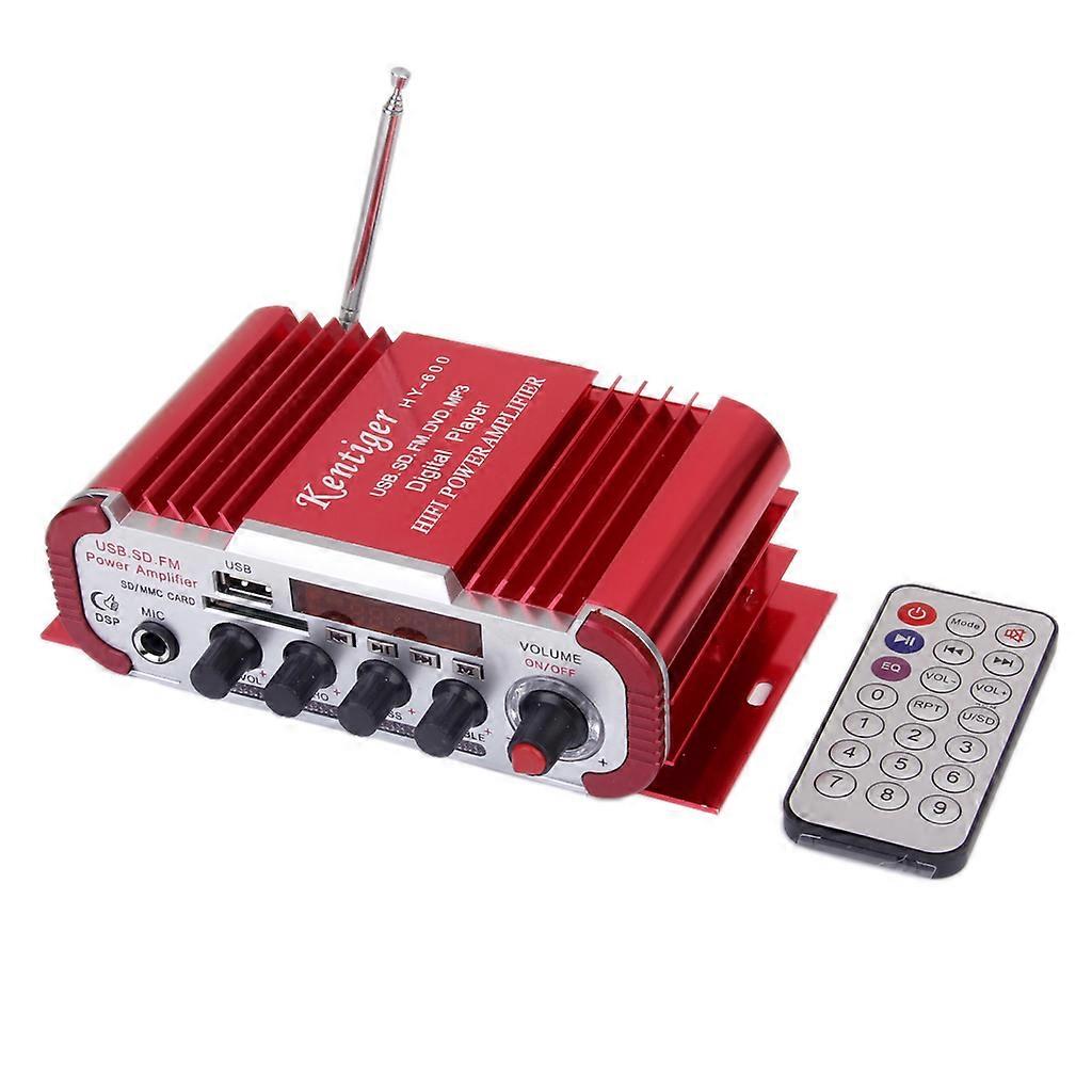 Microphone Amplifier Dc12v for Usb Sd / Mp3 Format / Fm Lhy600 Red