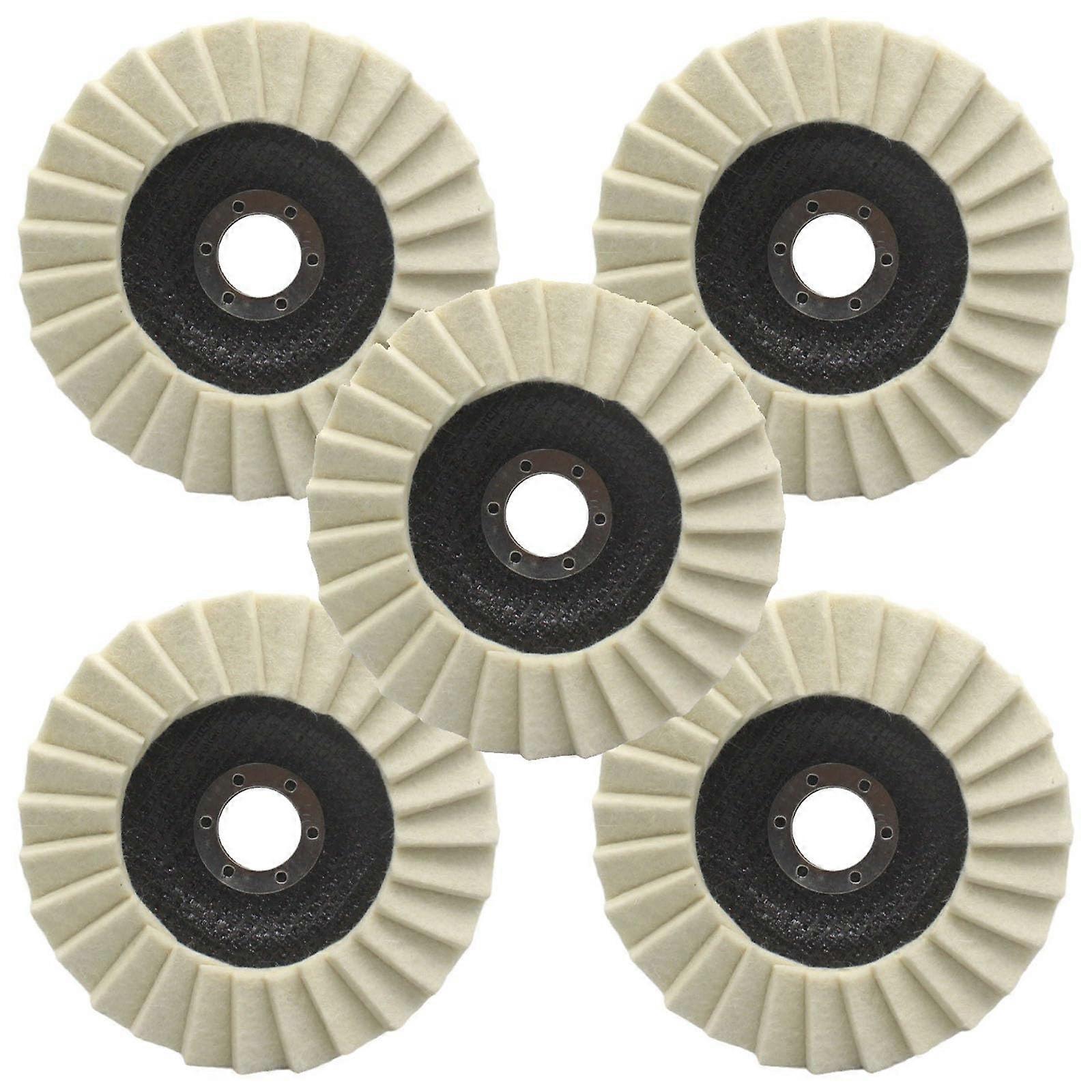 Wool Felt Flap Polishing Disc Wheel for Angle Grinder, 4 Inch Buffing Pad, Durable Wool Material, Buffing Kit