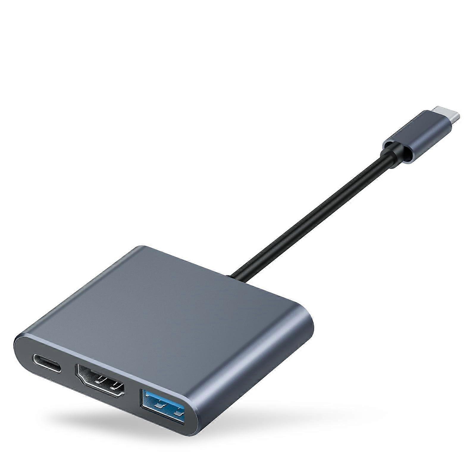 type c Hub To HDmi Adapter 4K Video and Audio Converter USB Hub with PD 100W Fast Charging and USB 3.0 Port