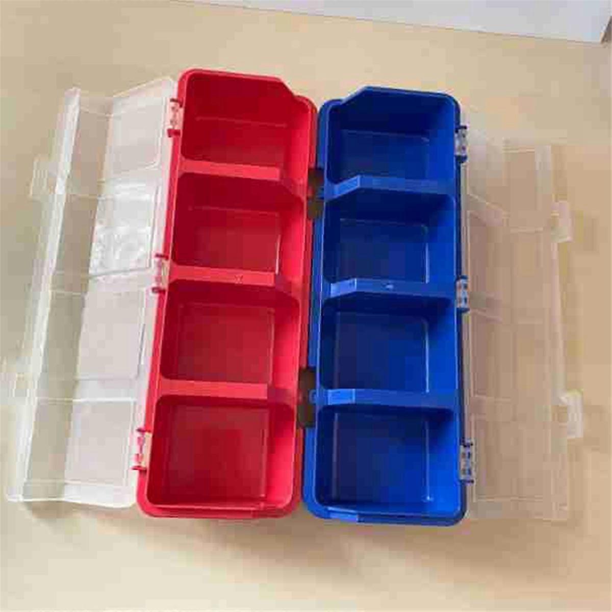 Parts Storage Box Plastic Screw Organizer Box with 4 Compartment Tool Part Container Bin with Lid Di