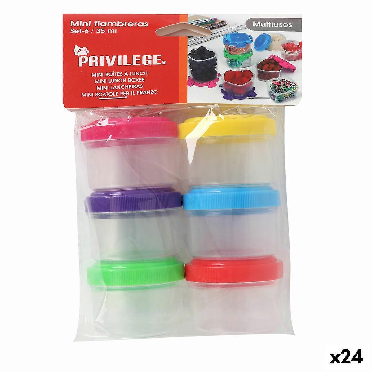 Set Brotdosen Privilege 35 ml Ø 4,5 x 3 cm 6 Stück (24 Stück)
