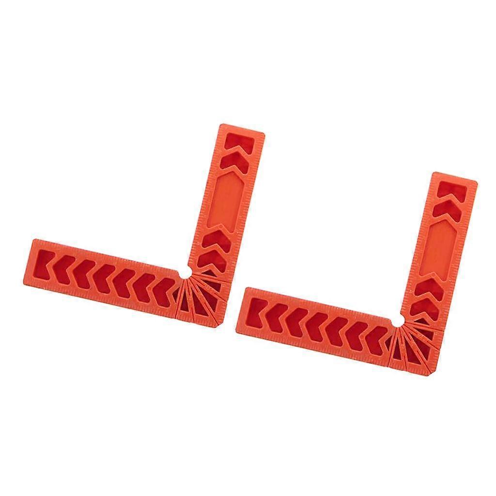 2PC 4'' 90° L Shape Square Right Angle Clamps Corner Clamping Ruler DIY Tool