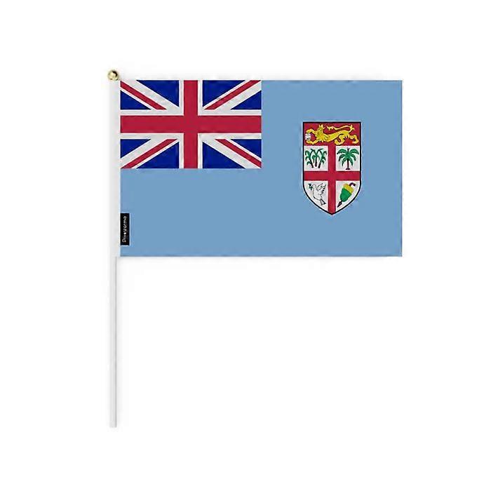 Mini Flag - Fiji - 14 x 21 cm - Pack of 100 - Polyester - Lightweight - Double-sided