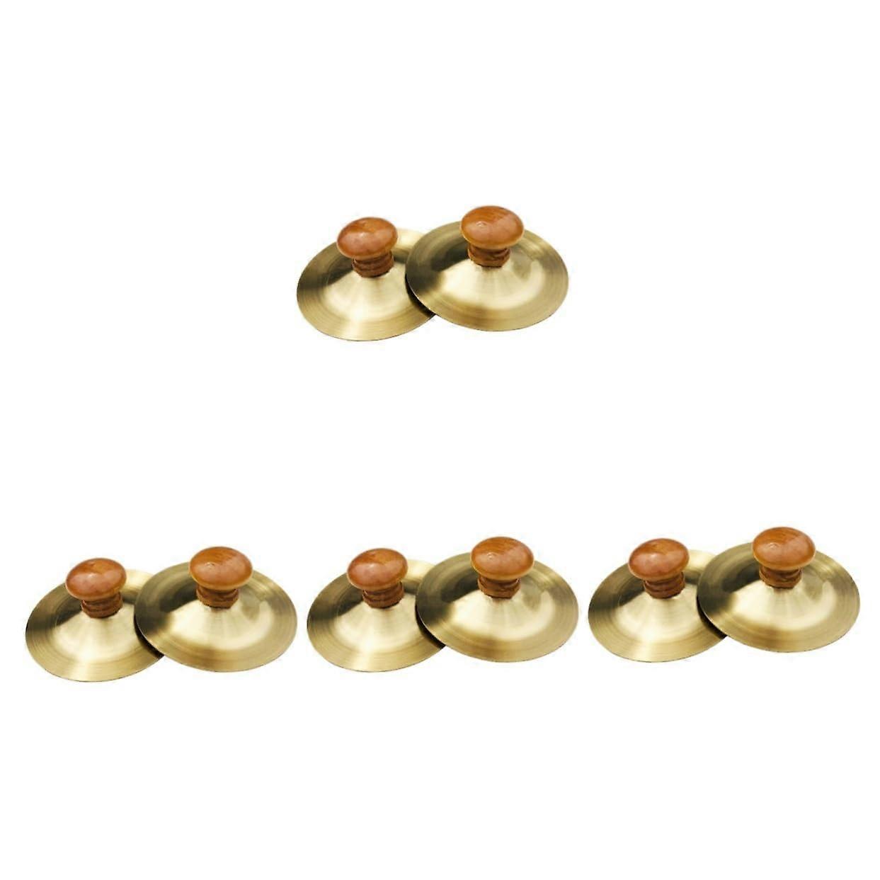 5sets Finger Cymbals for Toddlers and Small Cymbals Mini Hand for and Bells Educational Percussion 2pcs5