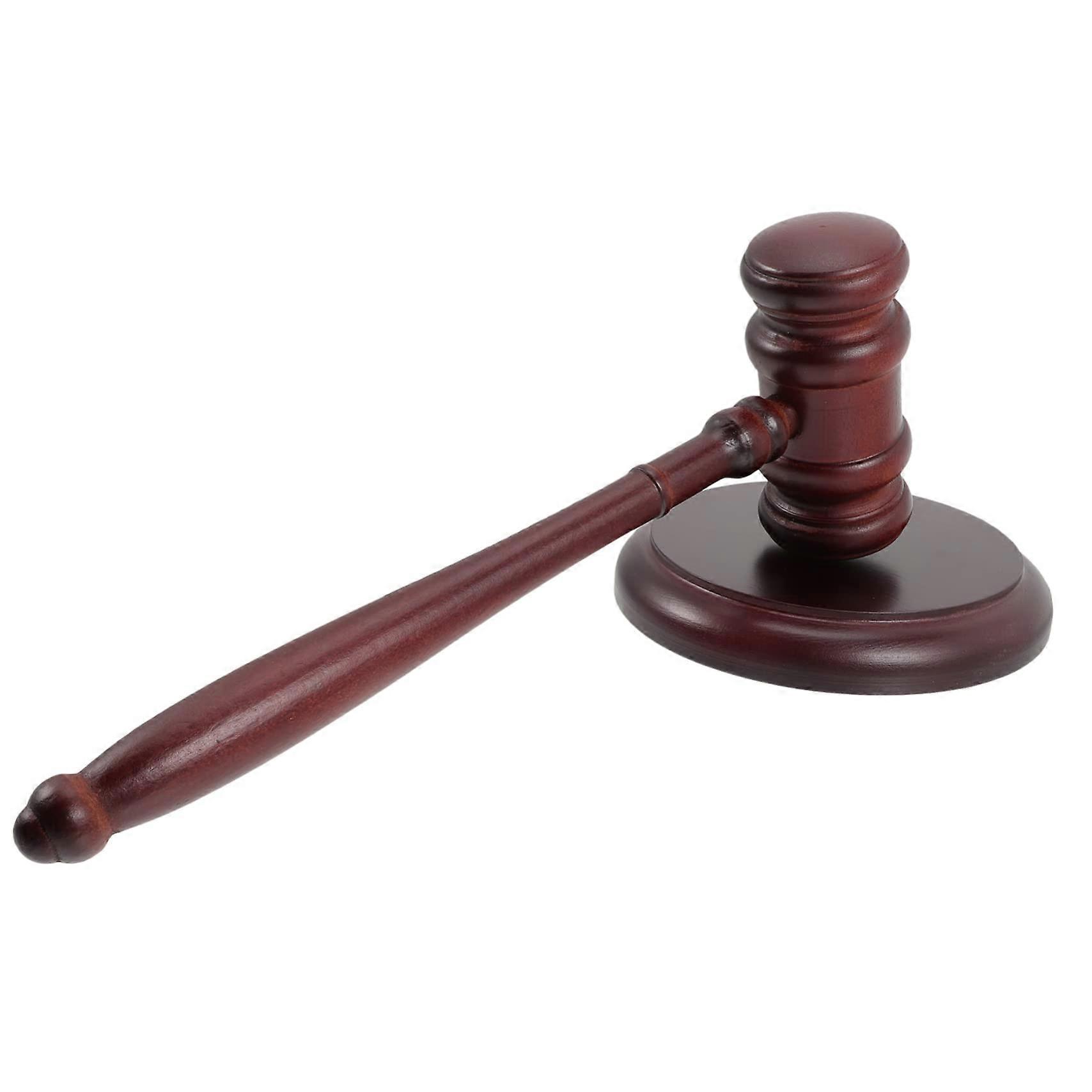 Solid Wood Judge Gavel Lawyer Hammer Meeting Engraved Gavel Compact Auction Hammer for Judge