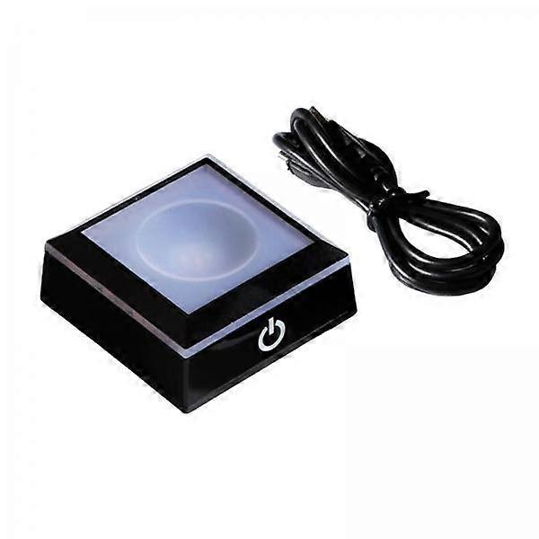 5x LED Colorful Light Change Rotating Crystal Stand for