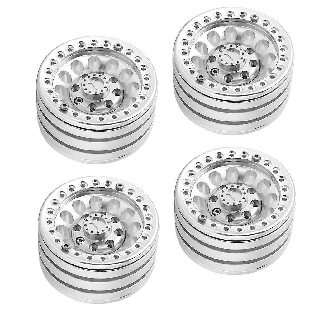 4PCS Metal 1.9" Beadlock Wheel Rims for 1/10 Rc Crawler TRX4 D90 SCX10 90046
