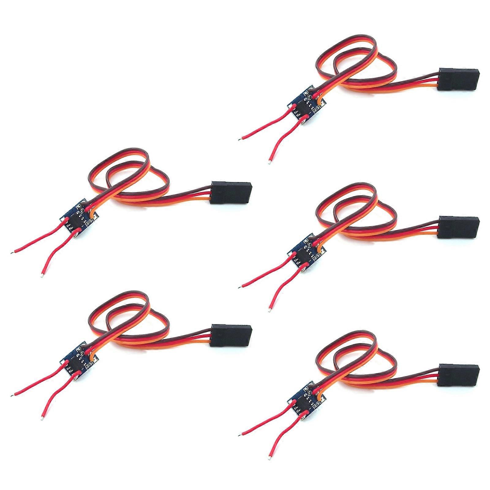 Mini Brushed ESC Double Way Electronic Speed Control Dustproof ESC for Remote Control Mini Boat Ship Accessories 5PCS