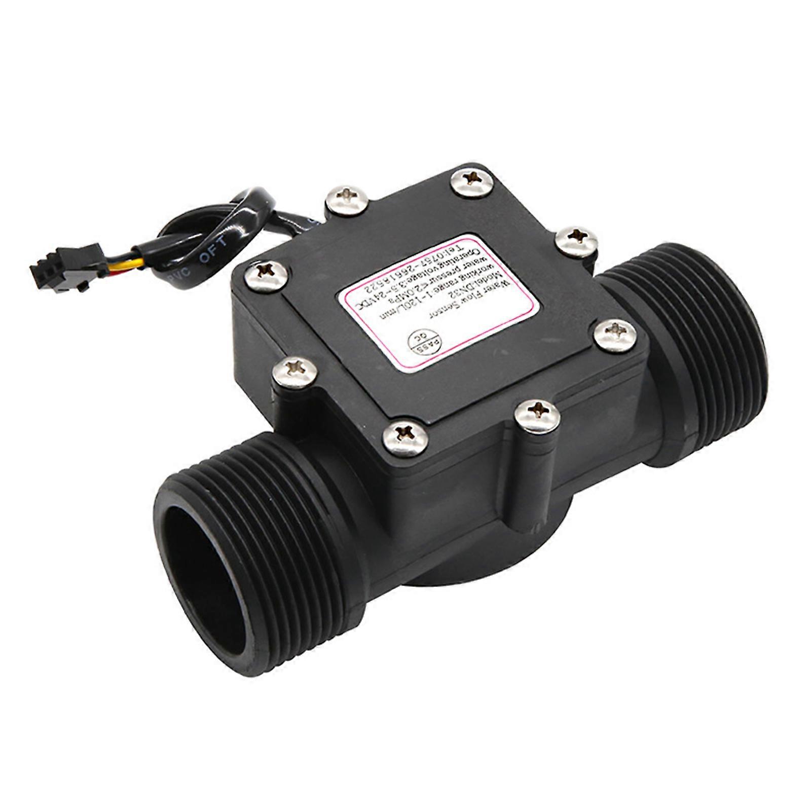 DN32 Water Flow Sensor Flowmeter 2-120L/min Fluidmeter Water Flowmeter Counter Fluidmeter Easy Installation