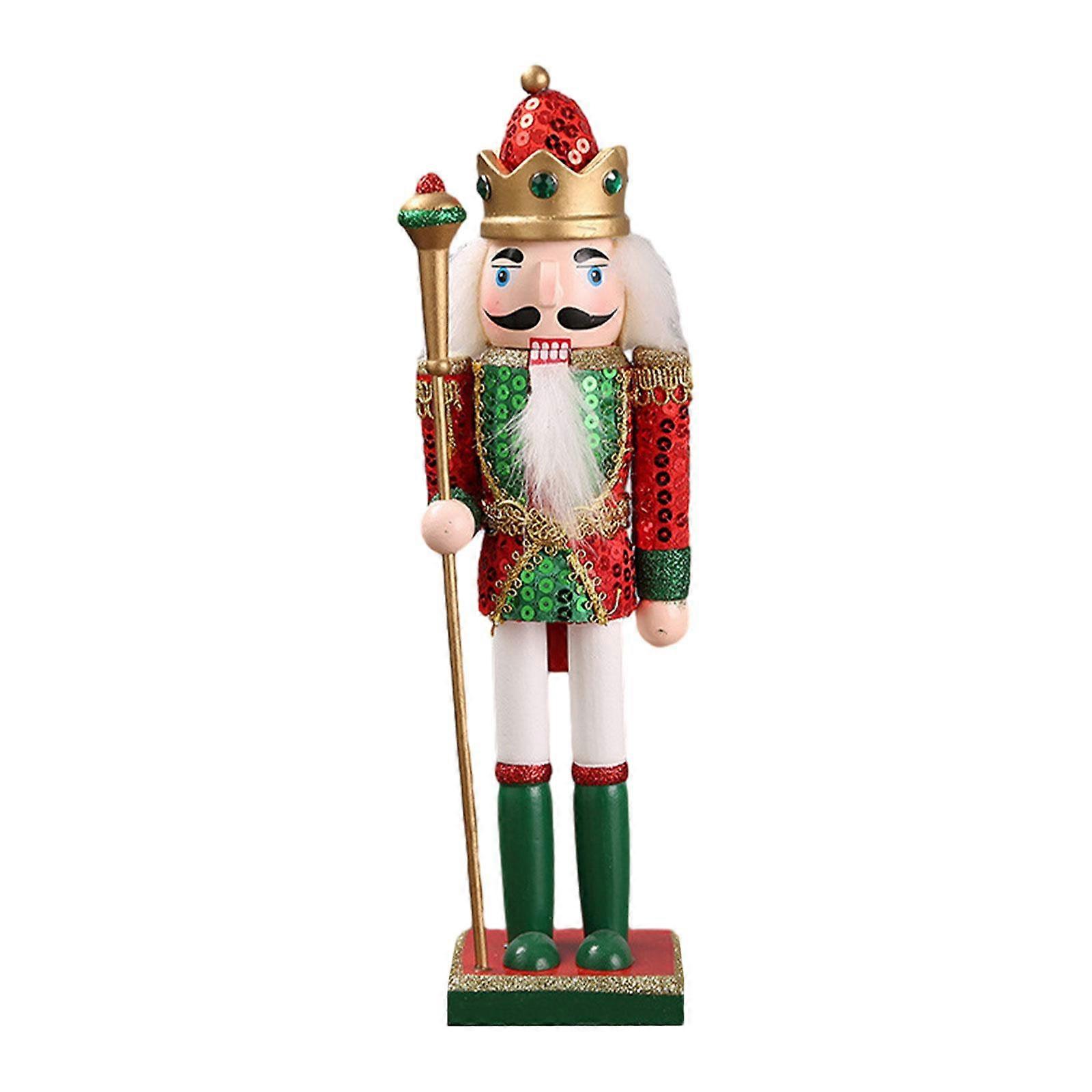 Christmas Nutcracker Ornament Statue Decorative Collectibles Wooden Nutcracker