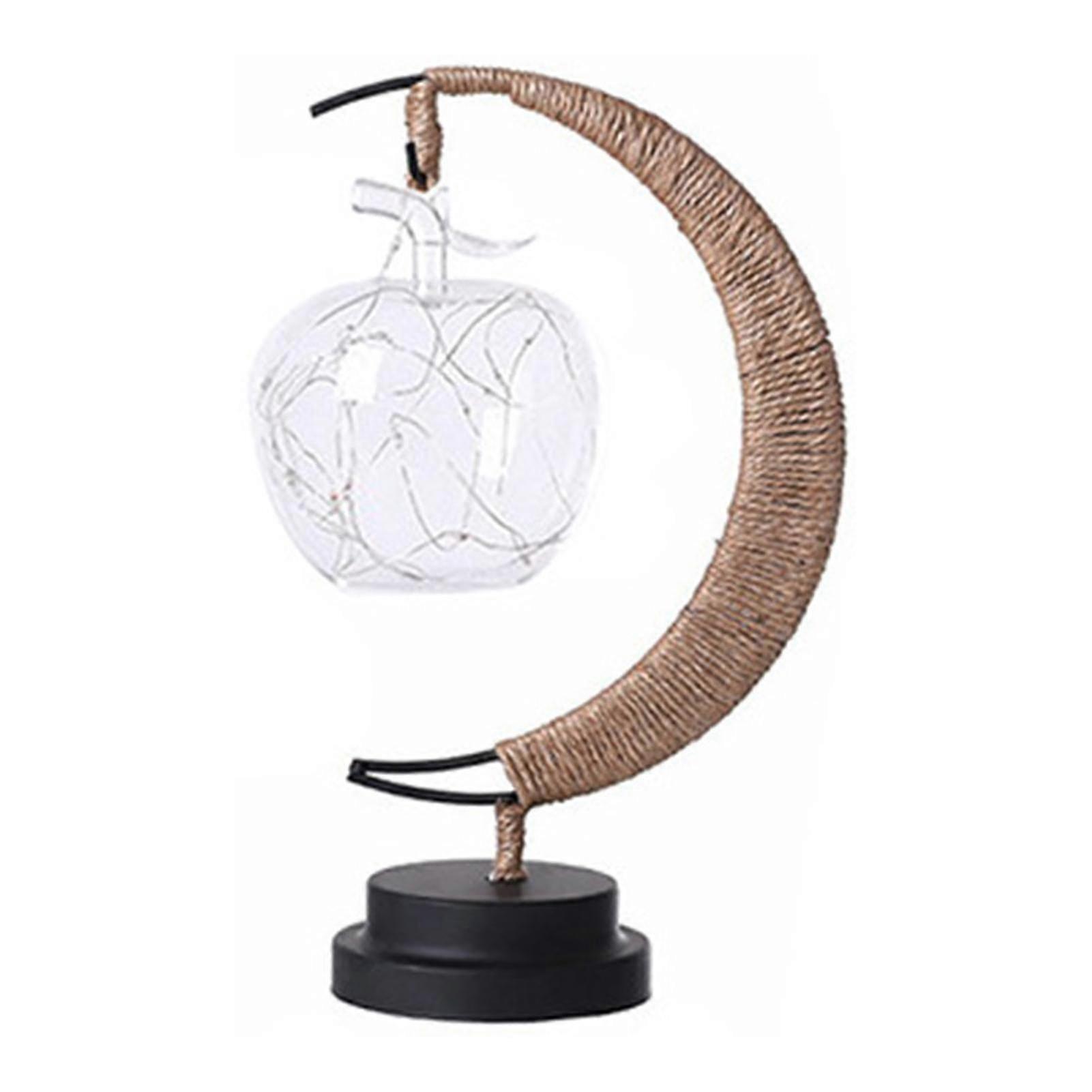 Veilleuse alimentée par batterie Lampe de table compacte en fer décoratif pour bureau