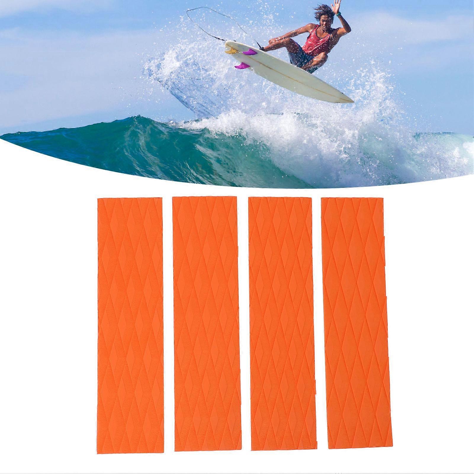 4 יחידות גלשן רפידות מתיחה גלישה חזית מתיחה נגד החלקה כרית עבור סקימבורד קיאק כתום 