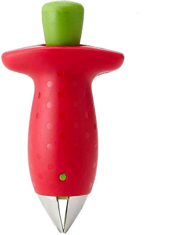 Strawberry Huller, Strawberry Huller stem and Leaf Remover Multi Function Fruit Corers Tool(2pcs, red)