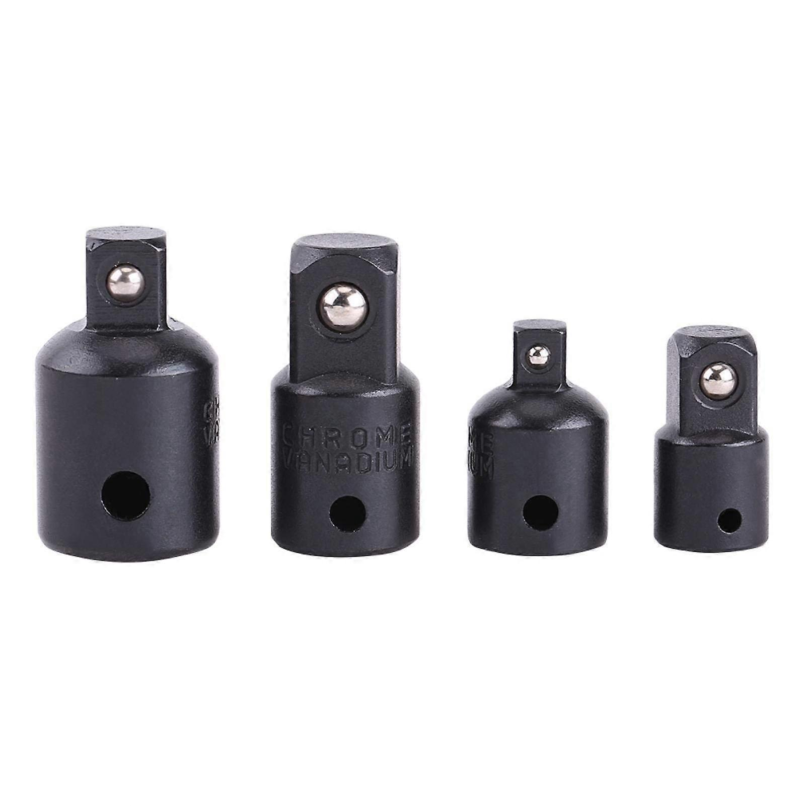 Socket Adapter Set 4 Pieces 1/2 Inch 3/8 Inch 1/4 Inch Socket Wrench Converters for Mechanics and DIY Projects