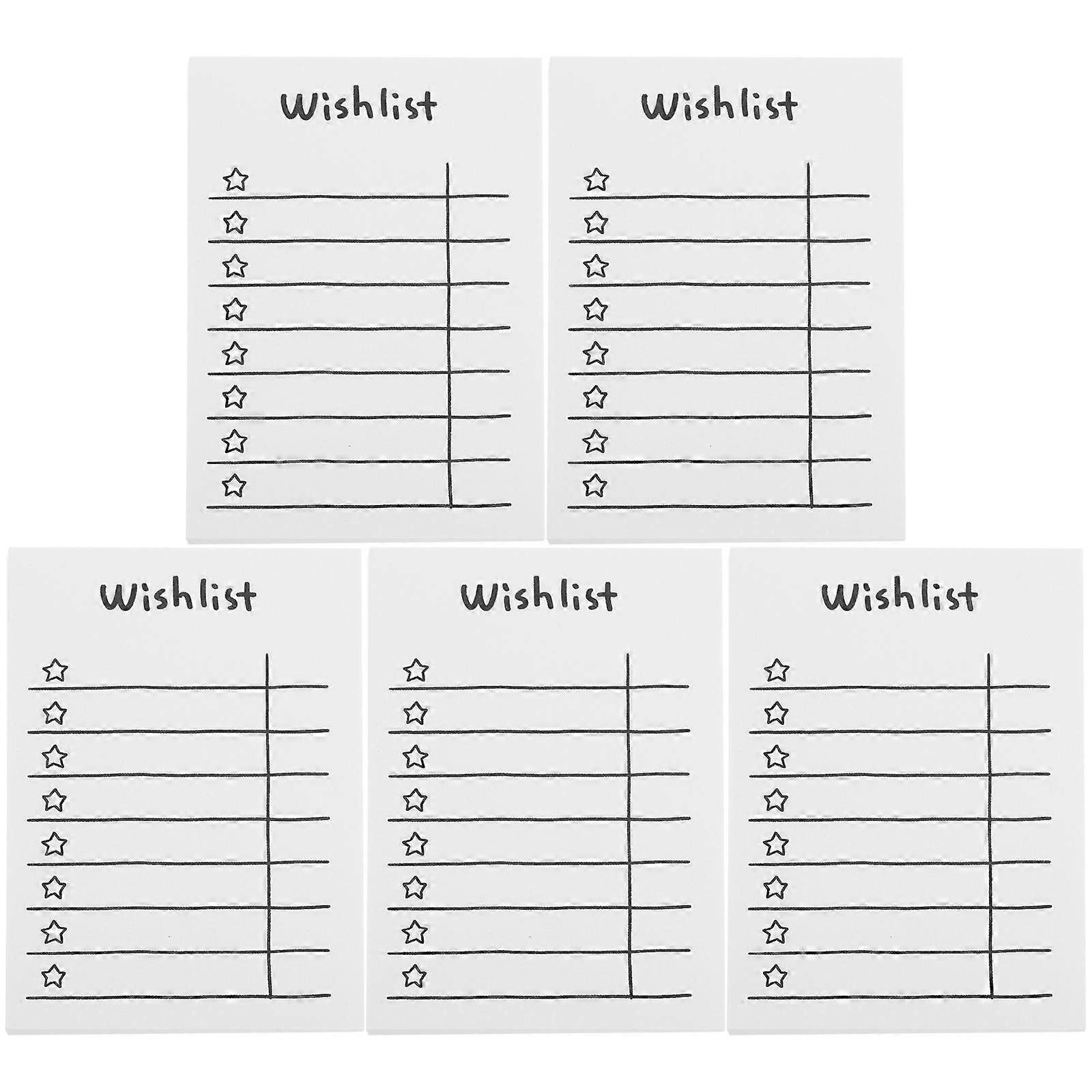 Office Memo Pad Practical Note Paper Organizing Travel Minimalist Lines 9X6.5X0.5CM 5Pcs