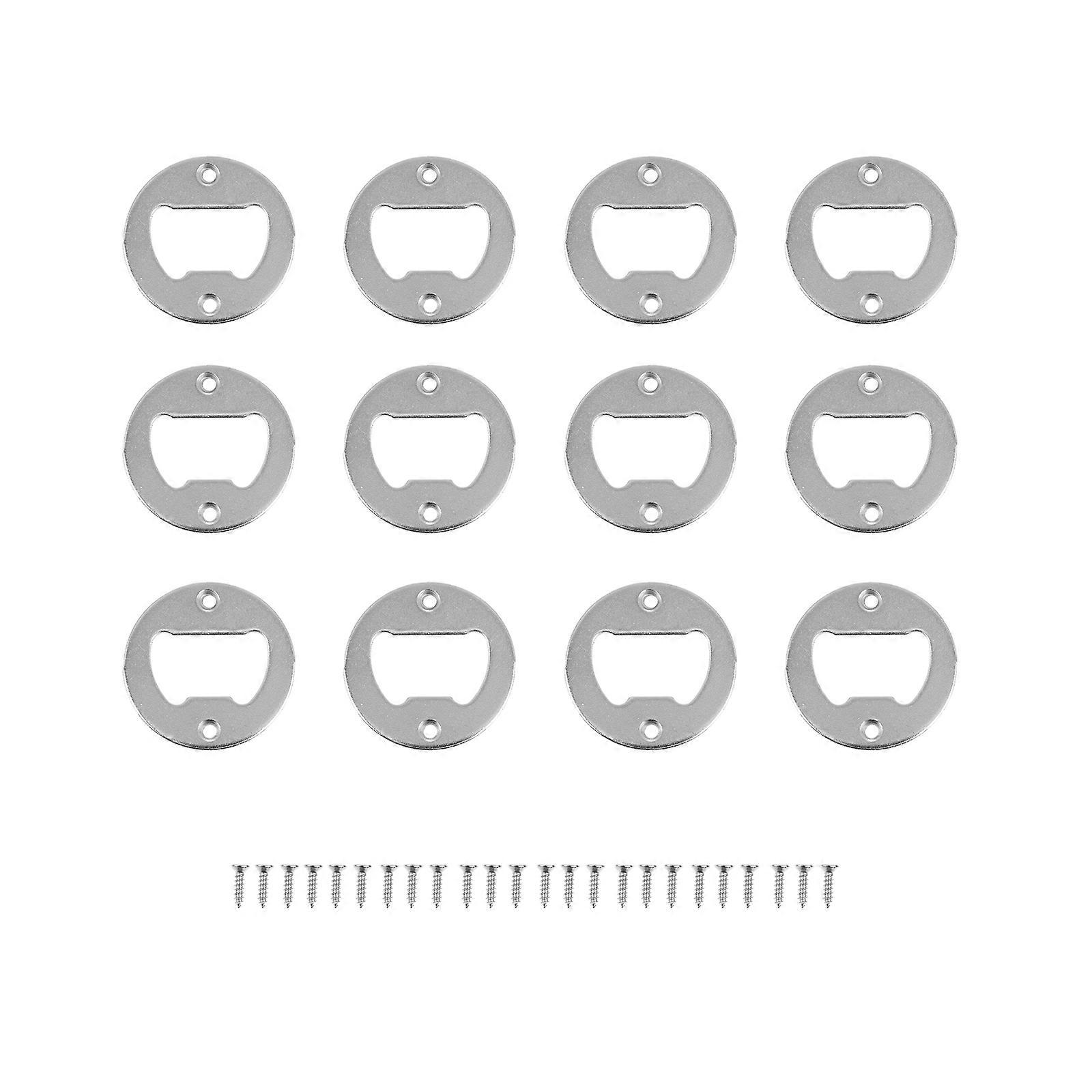 12 Pieces Manual Bottle Openers Multi Functional Tools for Home Use Silver Iron