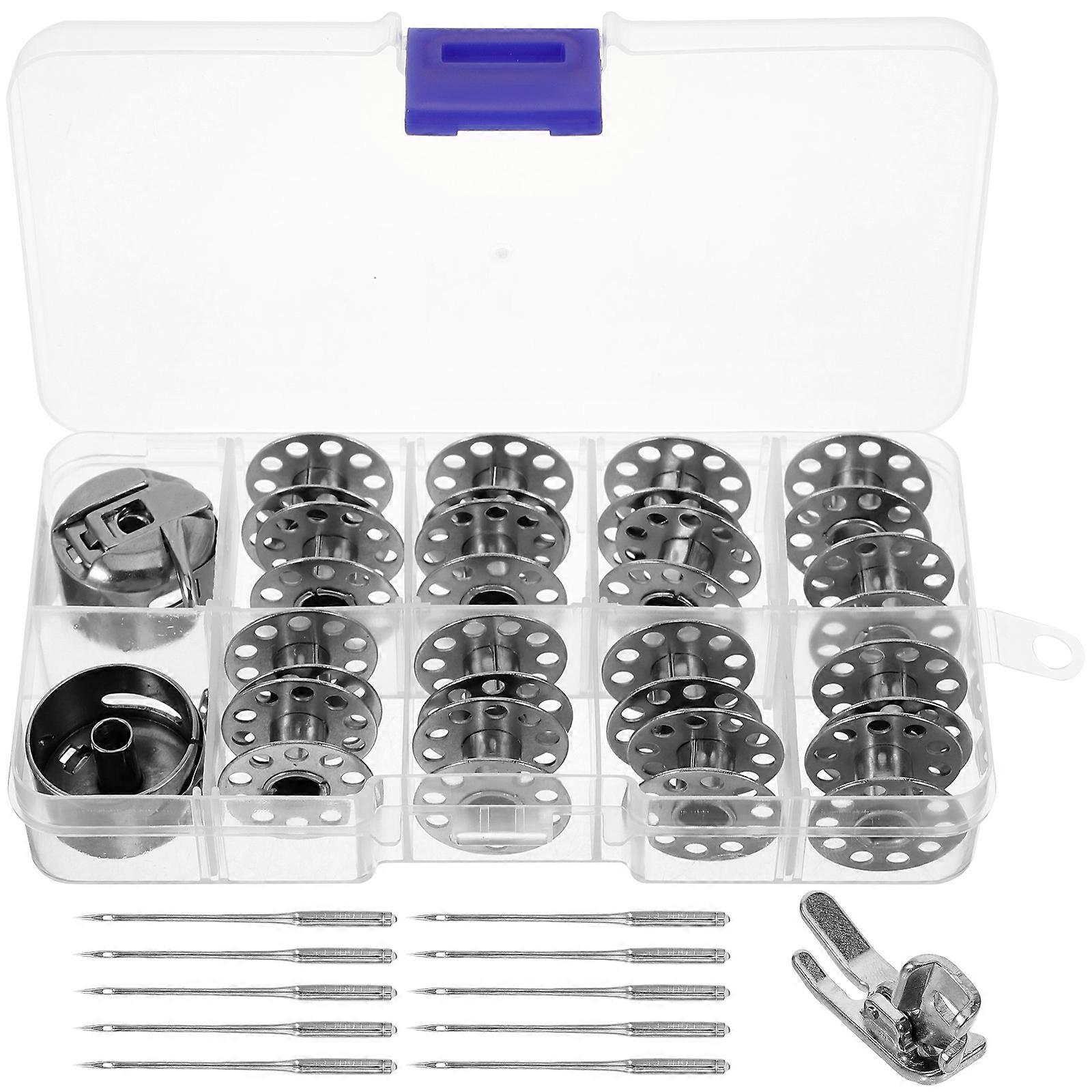 Bobbin Organizer Set Sewing Machine Bobbin Case Replacement Home Use Plastic 31Pcs