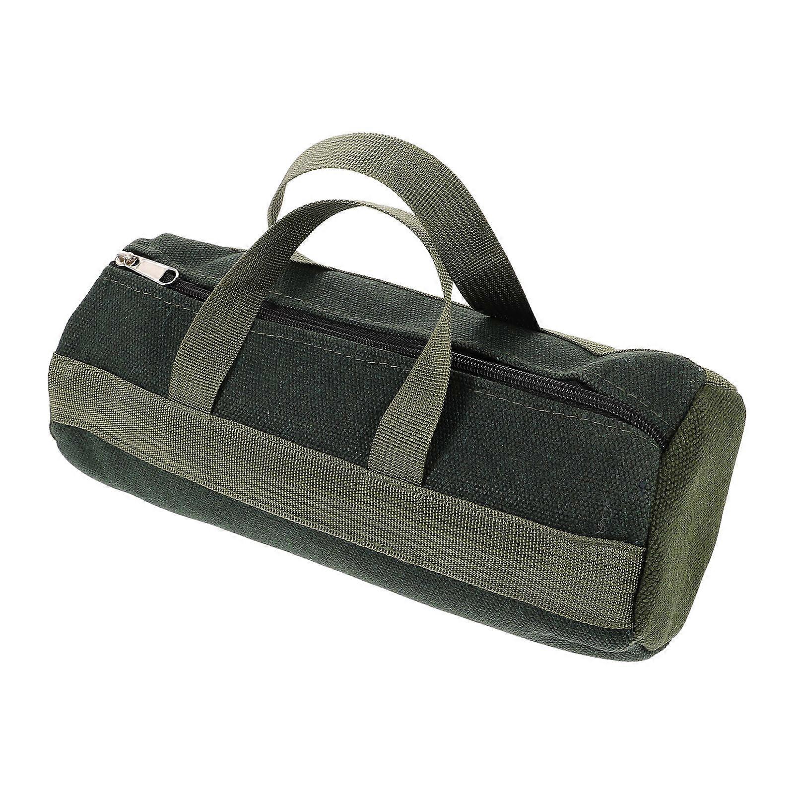 Utility Bag Tool Pouch Multi Functional Canvas Tool Bag Home Repair Tools Storage Organizer Dark Green 32.50X23.00X14.00CM Portable 1Pack