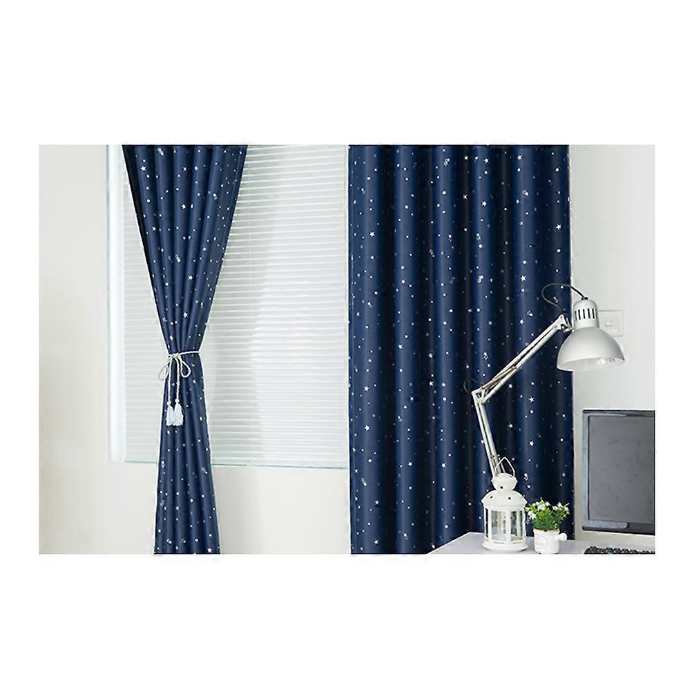Perdele de fereastră opace draperii de întunecare pentru dormitor Living Bleumarin 100x250cm Design simplu și elegant 1Pack