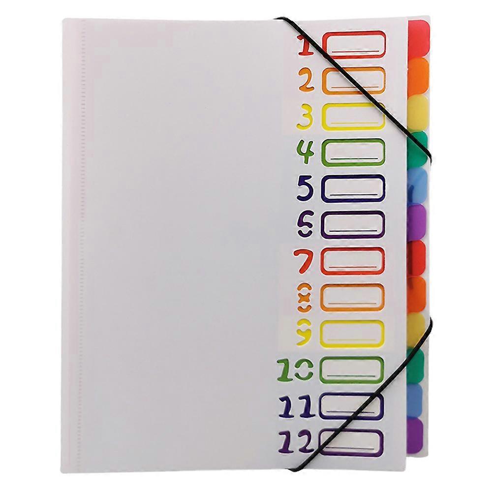 Multi Pocket Folder Student Use Document Organization White 1Pack