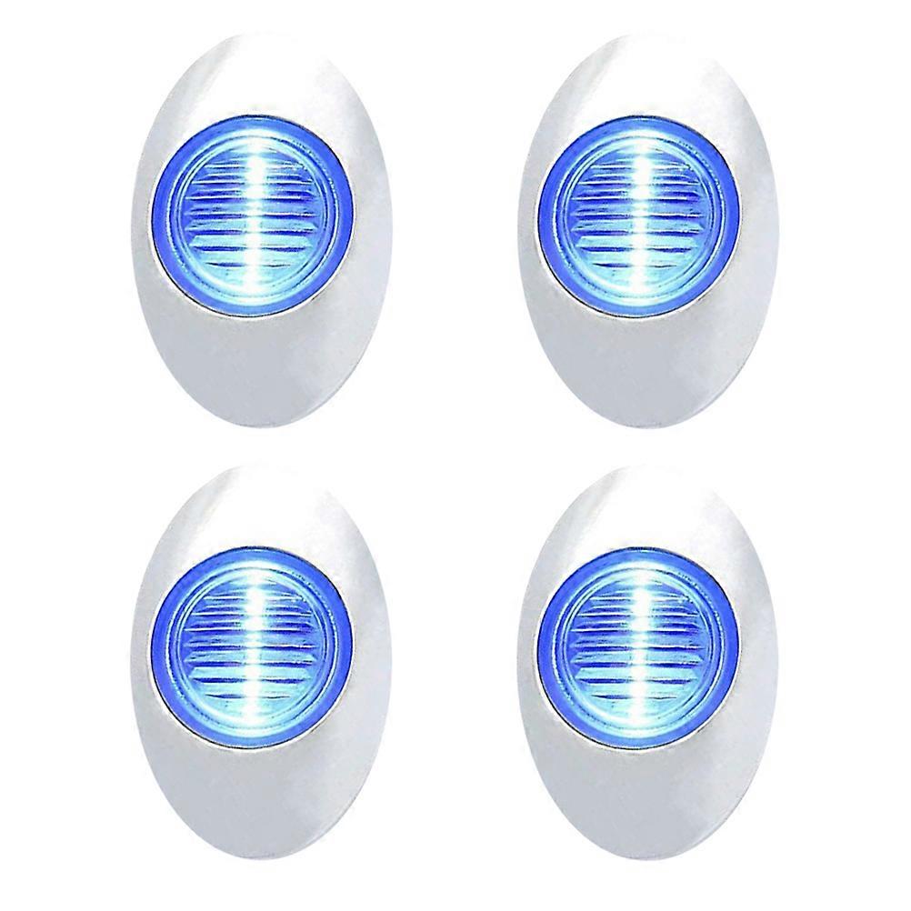 4pcs Oval LED Boat Navigation Lights, Efficient Transom Stern Deck Lighting for Pontoon, Kayak, Yacht, Sailboat Use, Transparent