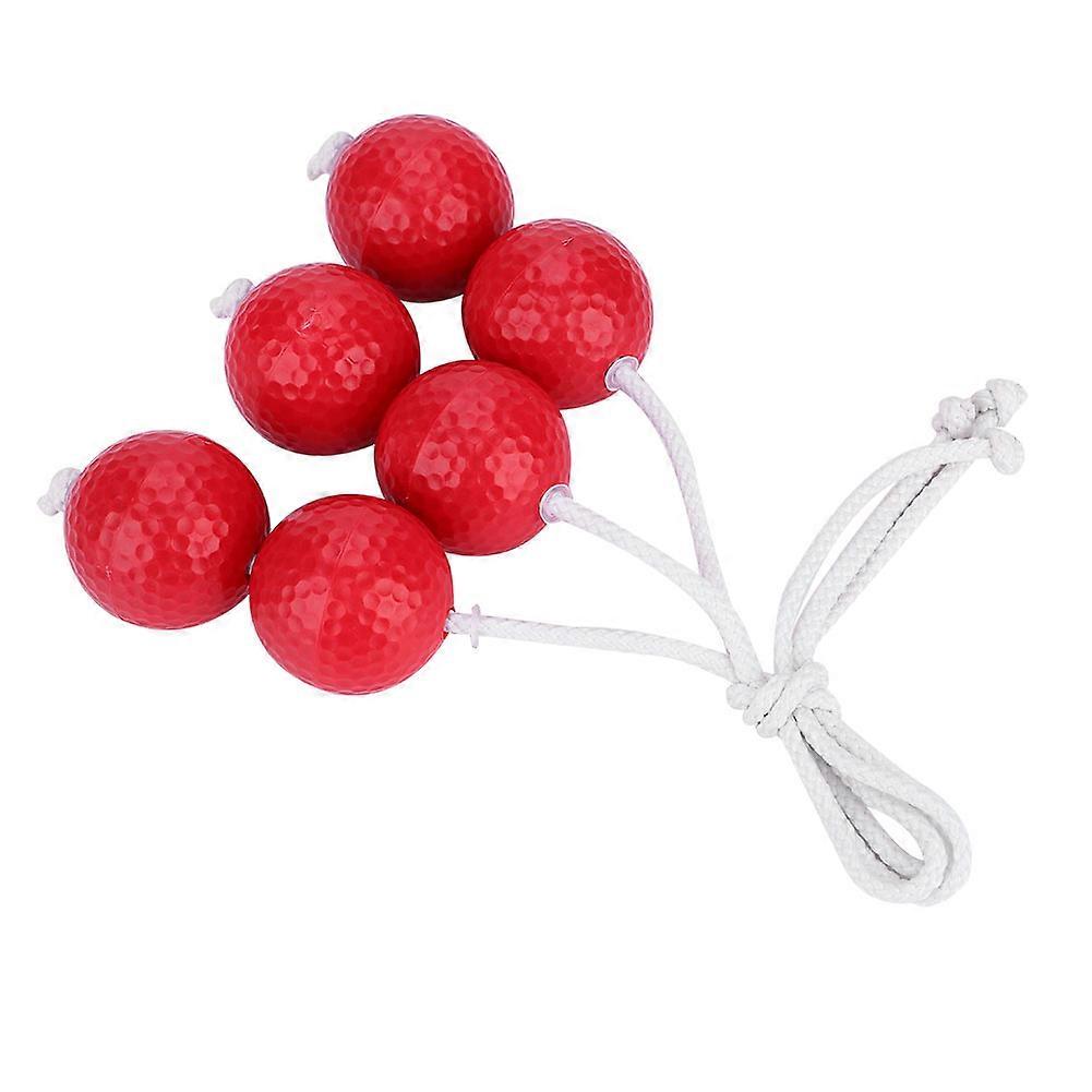 3 Pairs Replacement Golf Balls for Ladder Golf Ball Launcher, Red