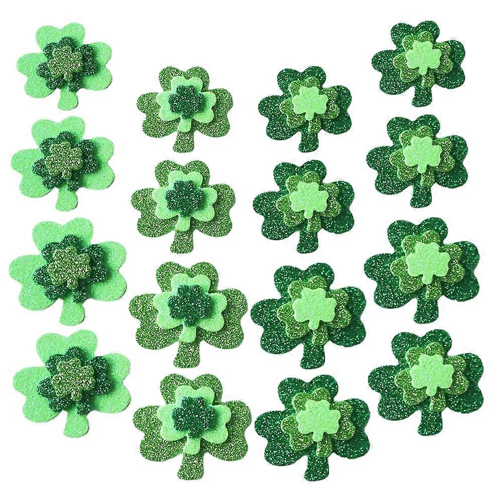 St. Patrick's Day Shamrock Eva Stickers, Self Adhesive Festival Decal, Bright Design for Parties, Crafts, Home Decoration, Easy Apply and Remove