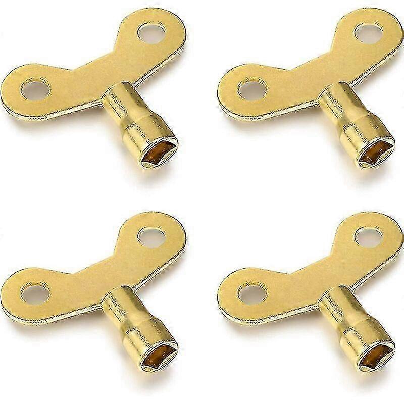 4 Pieces Radiator Wrenches Solid Brass Radiator Bleed Wrench Vent Air Valve Wrench Clock Type Plumbe