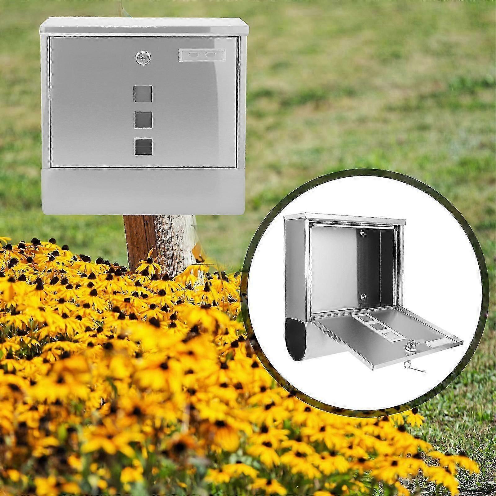 Metal Mail Box Outside Mailbox Locking Mailbox Wall Mount Mailbox for Home