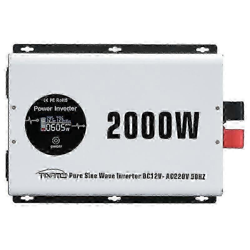 Auto-Wechselrichter 12V bis 110V/220V Wechselrichter Haushalts-Wechselrichter mit LCD-Display