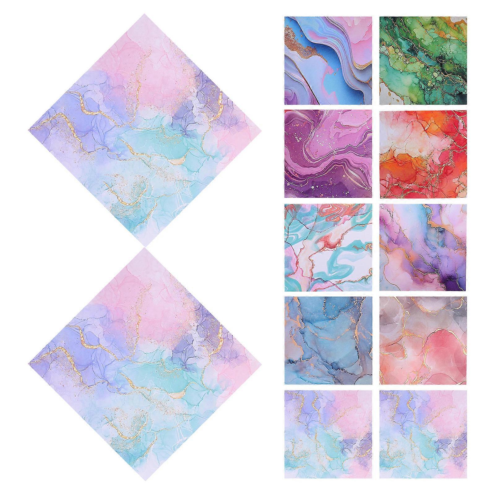 Patterned Paper For Scrapbooking Marble Pattern Decorative Diy Crafting Journaling Card Making Photo Album And Vintage Scrapbooking Projects 24Pcs