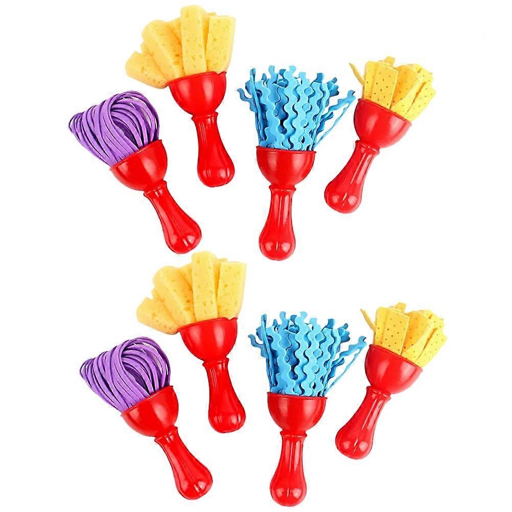 Paint Brush Sponge Assorted Color Diy Art Projects Plastic EVA Material 8Pcs