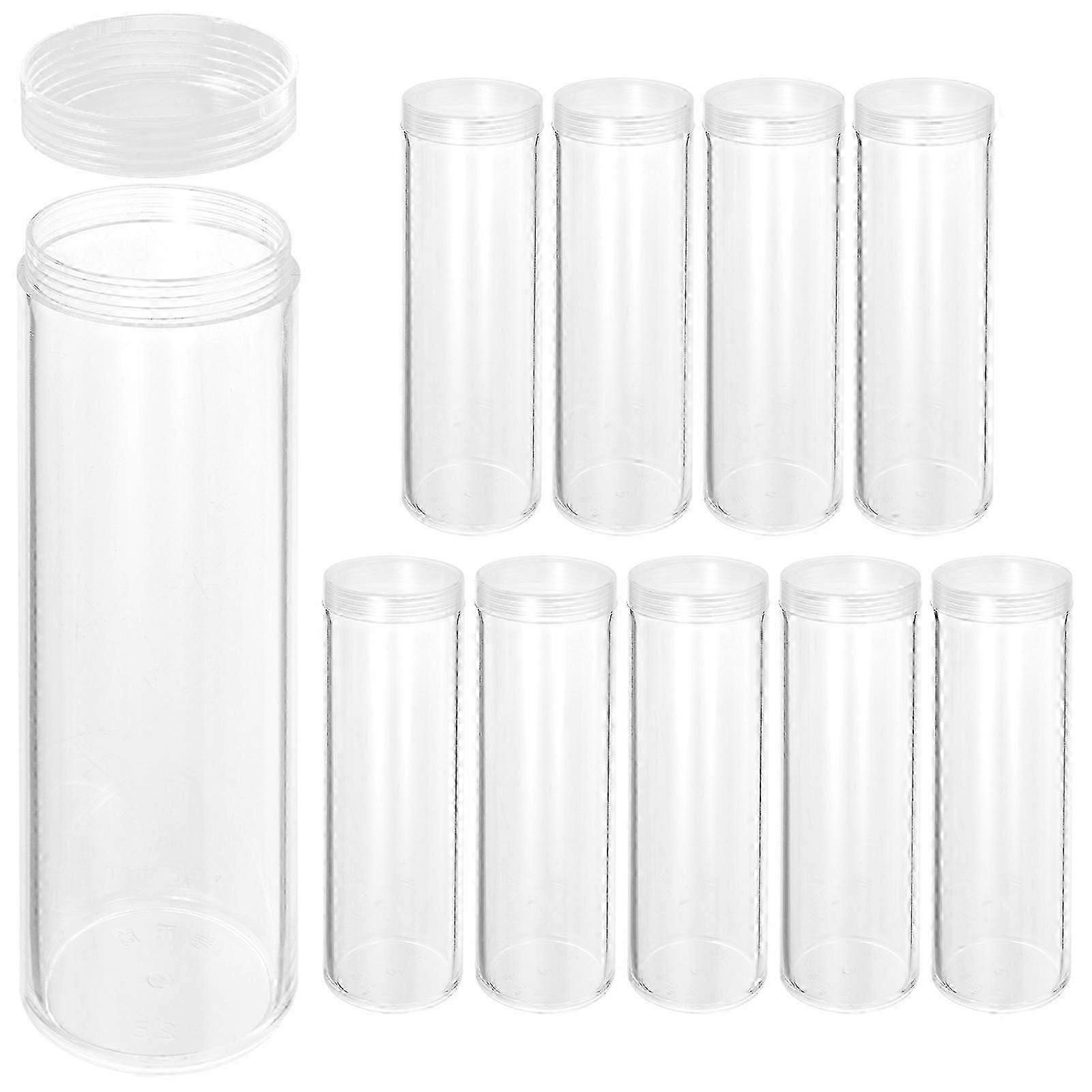 10pcs Coin Storage Tubes for Collectible Coins Holder and Container
