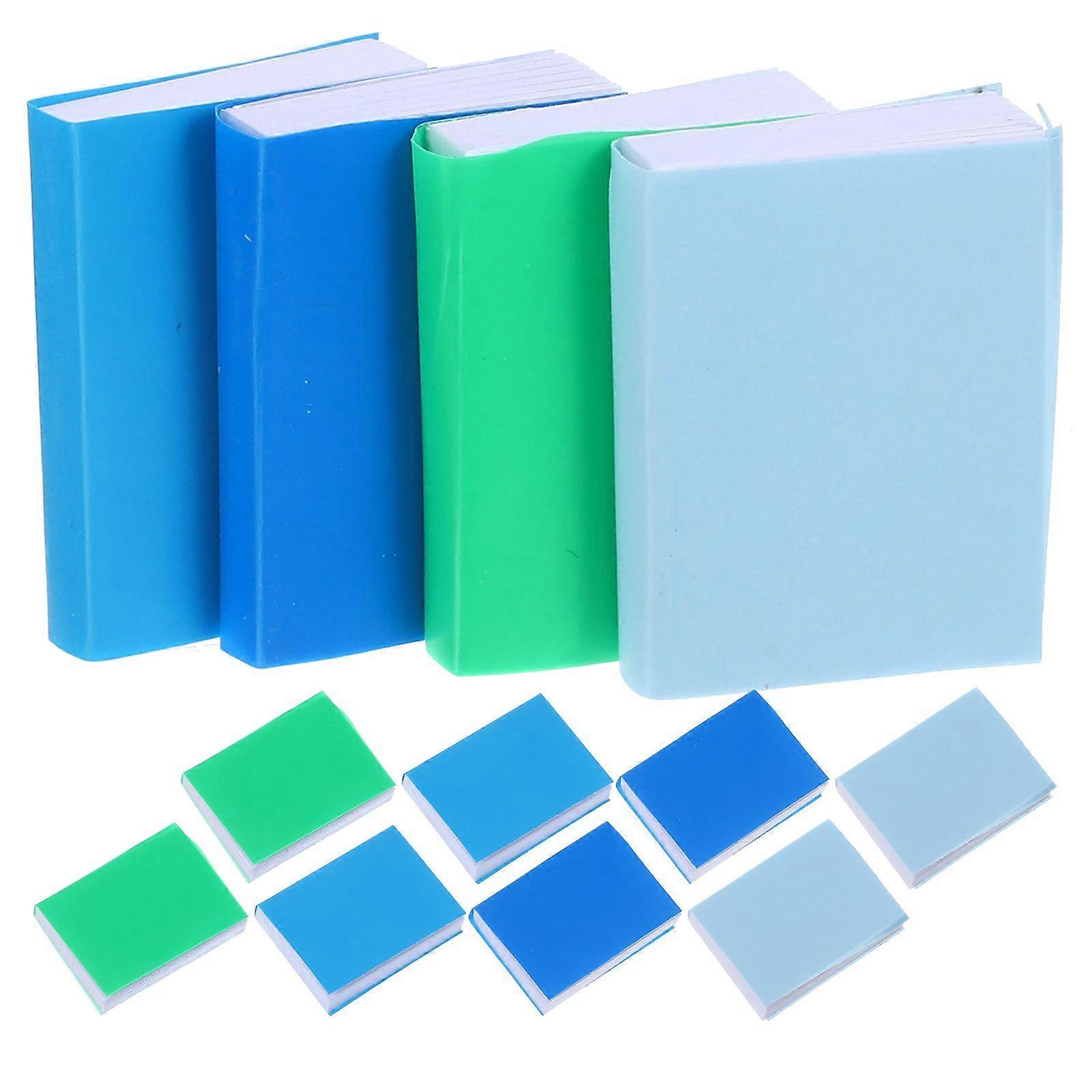 16pcs Miniature Books Dollhouse Mini Book Models Tiny Blank Notebooks Kids Pretend Play Toys for Micro Landscape Library Bookshelf Fillers