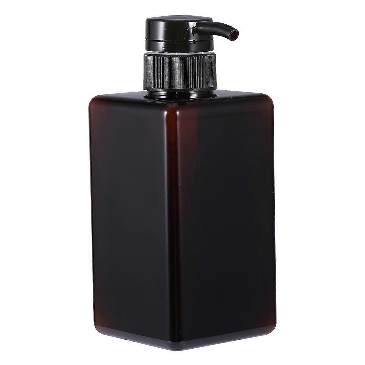 Shampoo Dispenser Pump Bottle For Home Bathroom Travel 4Pcs 450ml Brown Refillable