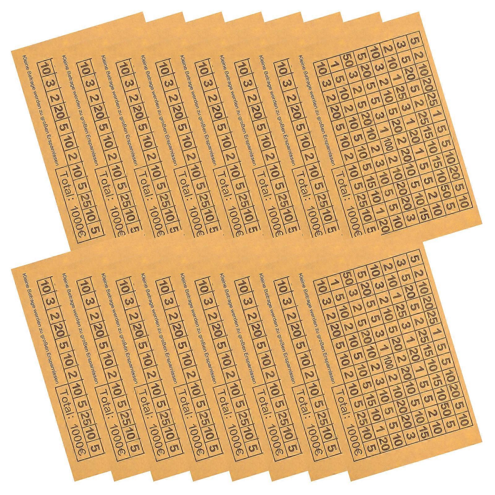 20 Sheet DIY Target Savings Bank Stickers – Easy Peel & Apply Decals for Euro Saving Challenges – Creative Money Box Tracking Labels