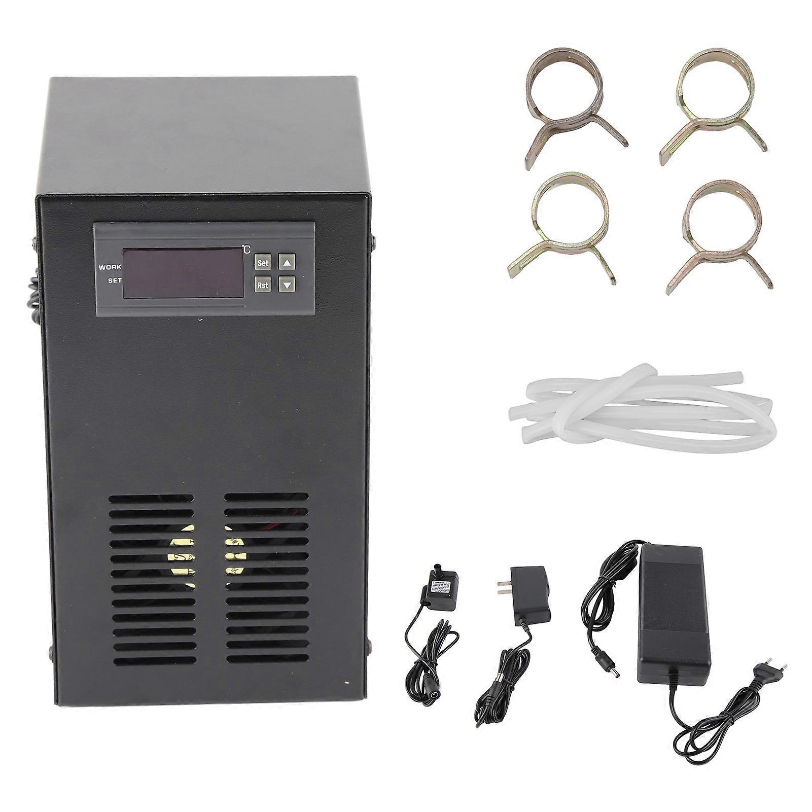 Aquarium Water Chiller Electronic High Power Low Energy Consumption Quiet Fish Tank Cooler Cooling Machine 100‑240V 120W EU Plug