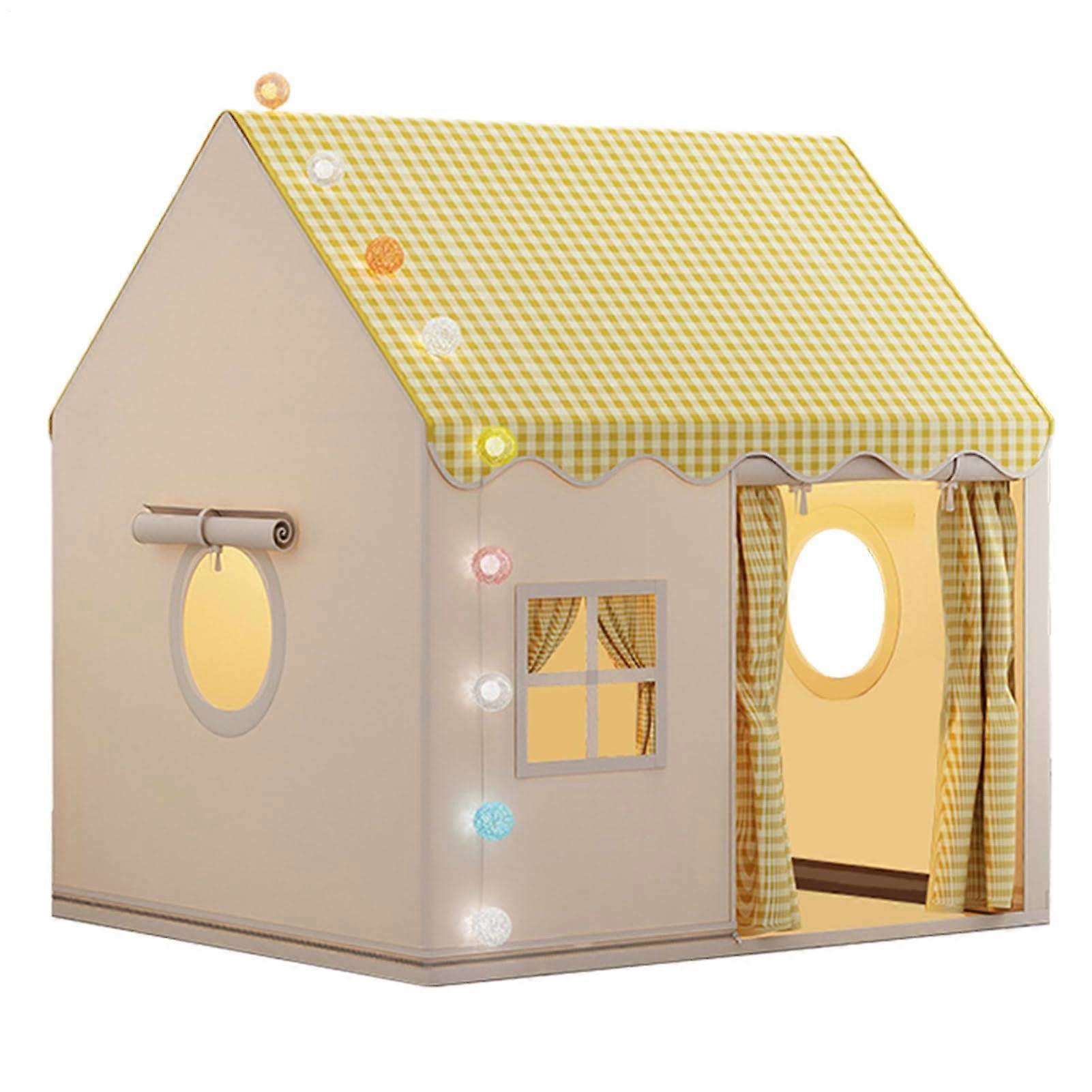 Children's play tent, children's tent for indoors, children's playhouse, cuddly corner children's room, decorate, 120 x 105 x 128 cm Yellow