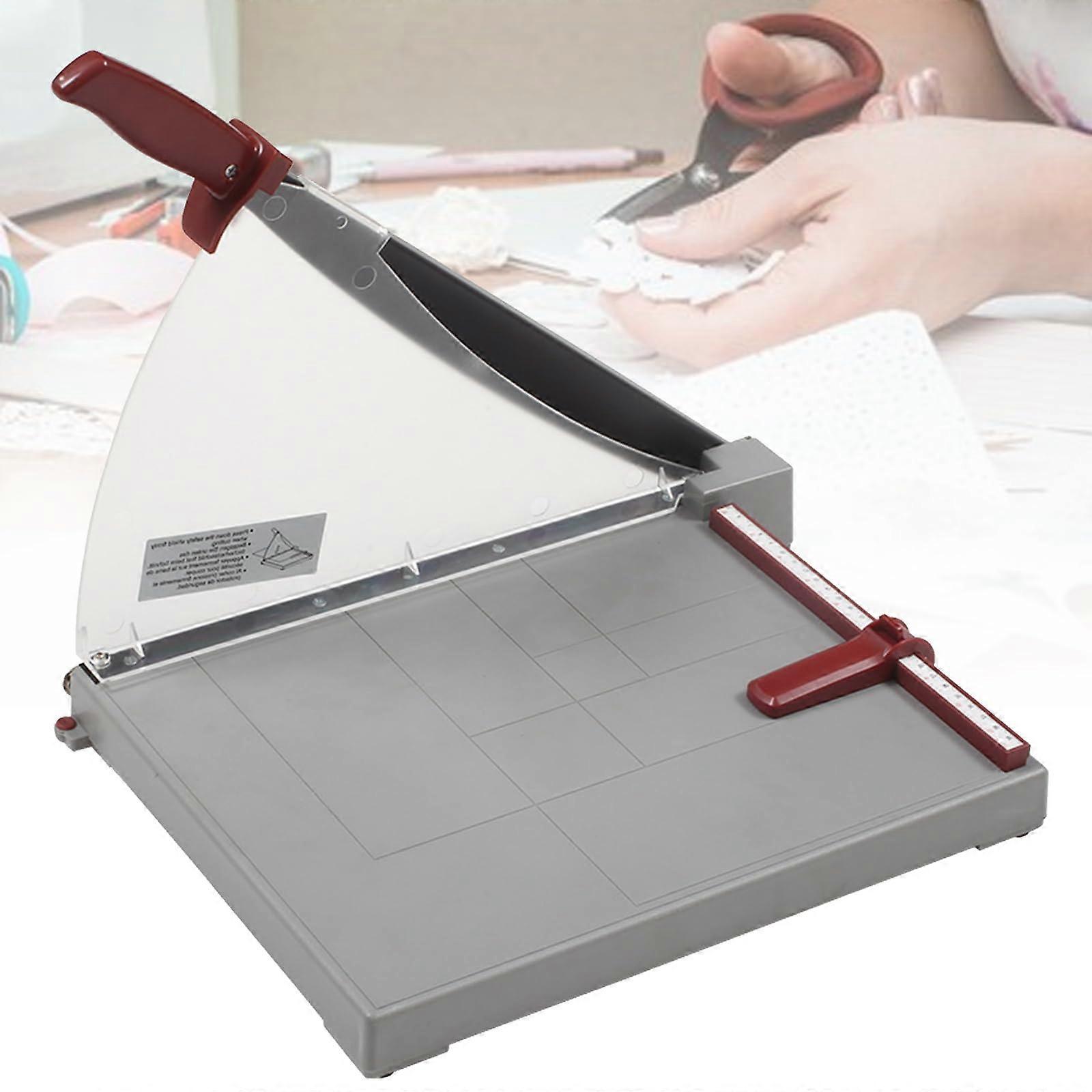 Paper Cutter, Industrial Guillotine, 10Sheet Capacity, Paper Guard, Precision Lever Guillotine Cutter with Scale Lines for School Office.