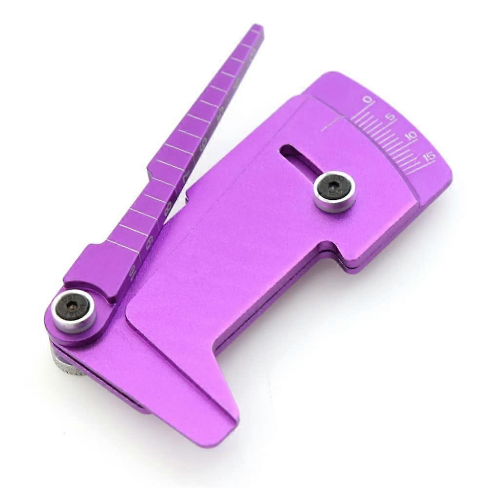 1 Piece Metal Crash Knife Height Gauge Tool/Ruler for Adjusting Height and Rim Fall RC Model, Purple Ref: 7654