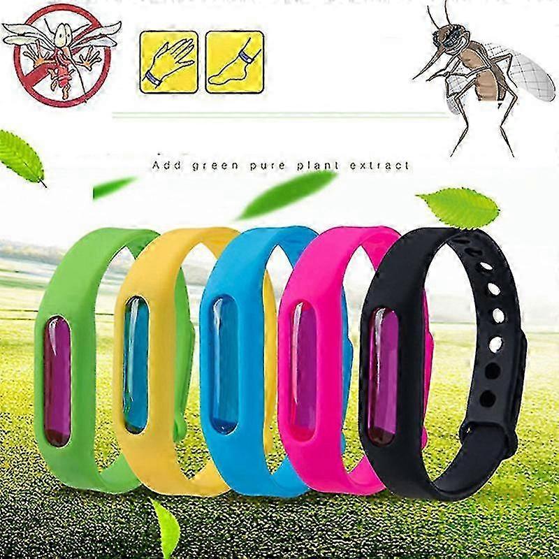 5pcs Silicone Wristbands for Insect and Bug Repellent