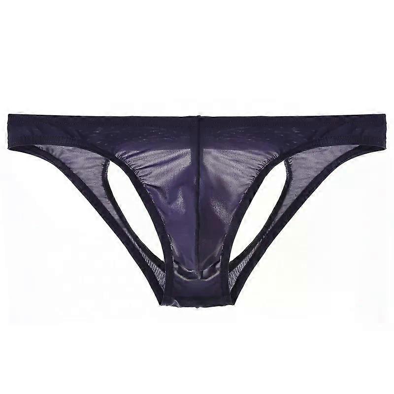 Men's Erotic Brief Underwear Ice Silk Transparent Thin Quick Dry Jocksrtap Gays Sexy Low-rise U Convex Pouch Panties Homme Tanga