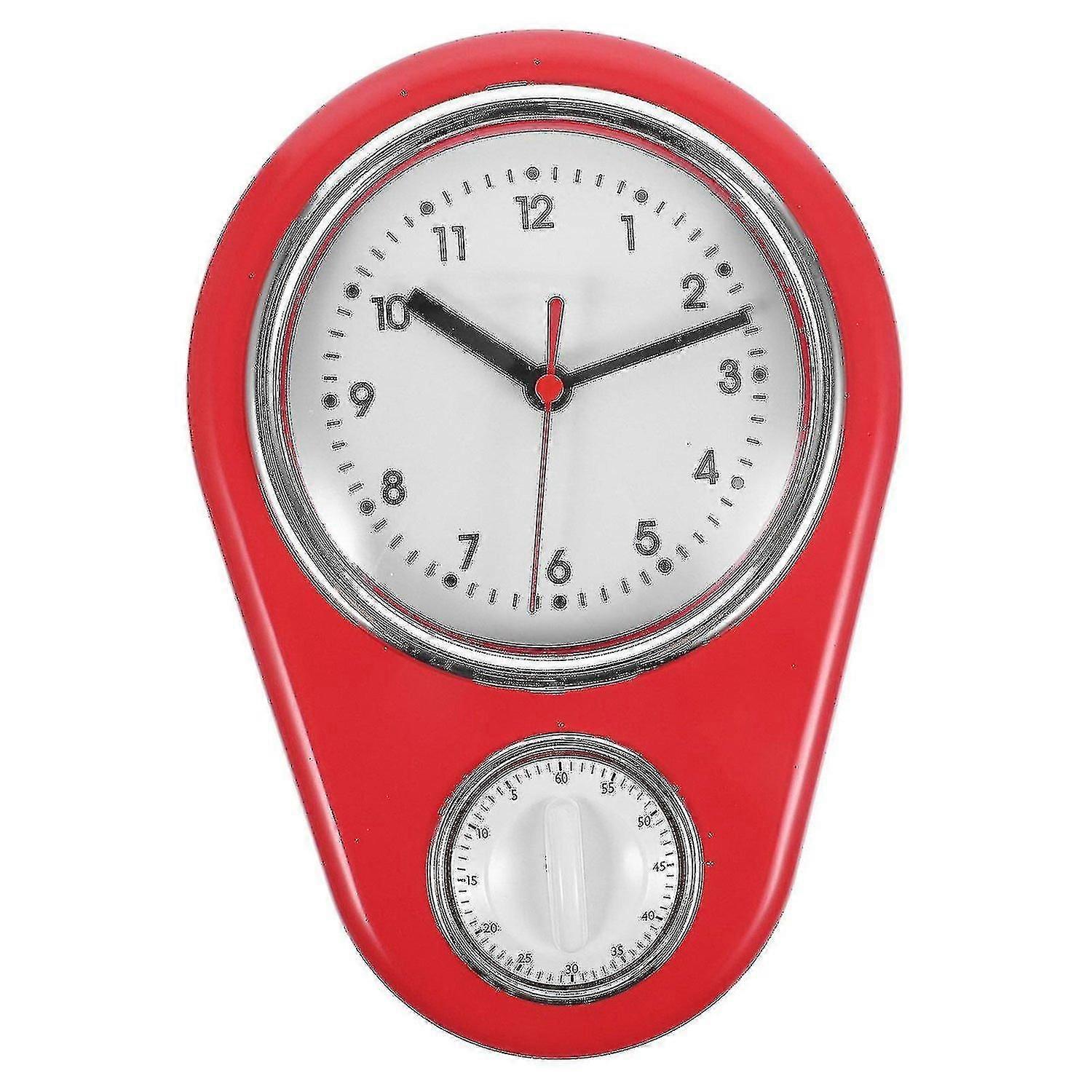 1pc Kitchen Timer Wall Clock Household Timer Modern Style Without Battery For Home (blue)