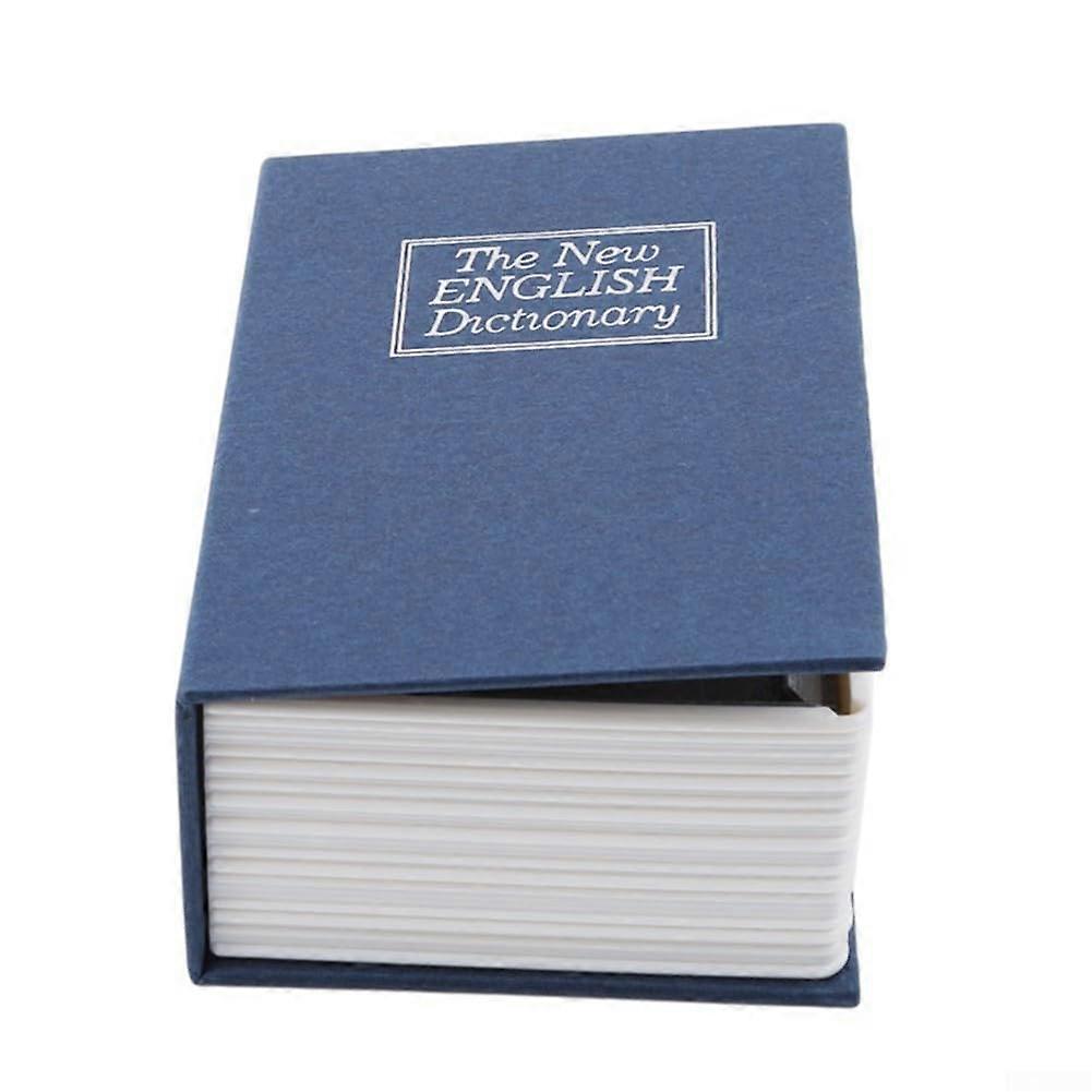 Book-Shaped Cash Box with Combination Lock for Discreet Security - Blue Color, Durable Material, Compact Design