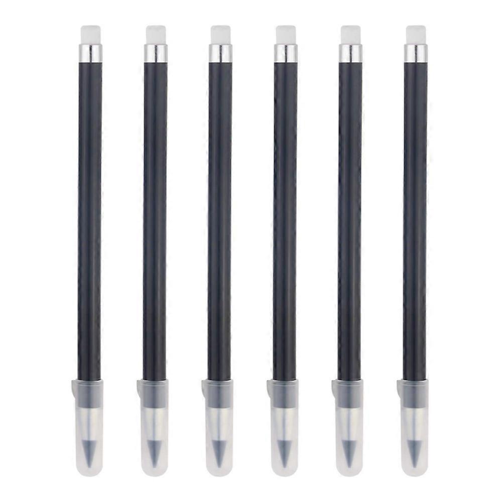 Non Sharpening Pencils 6Pcs Black Plastic Inkless Pen for Writing Use