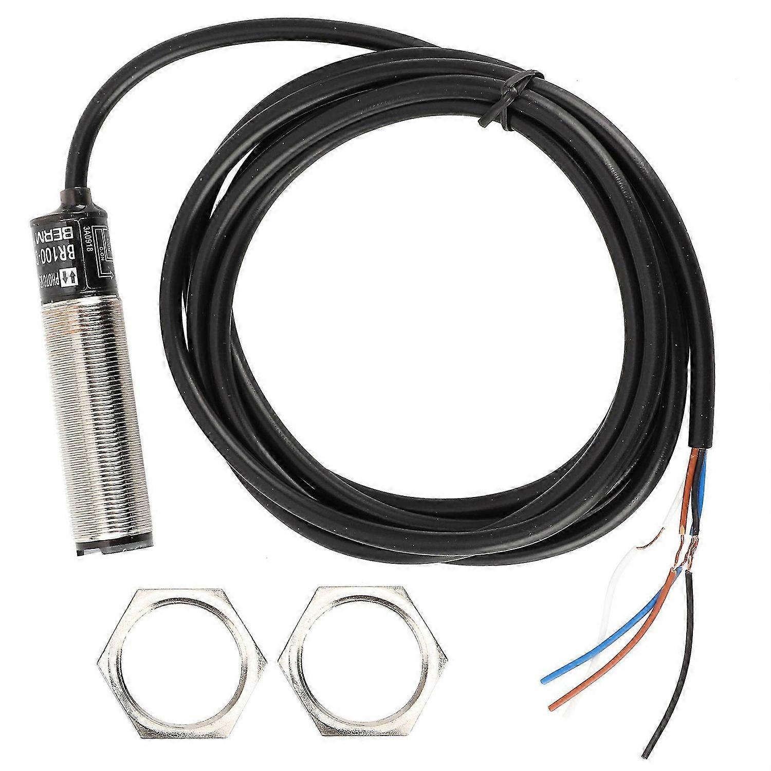 BERM Photoelectric Switch 4Wire Diffuse Reflection Type Detection Sensor 12-24VDCBR100-DDT