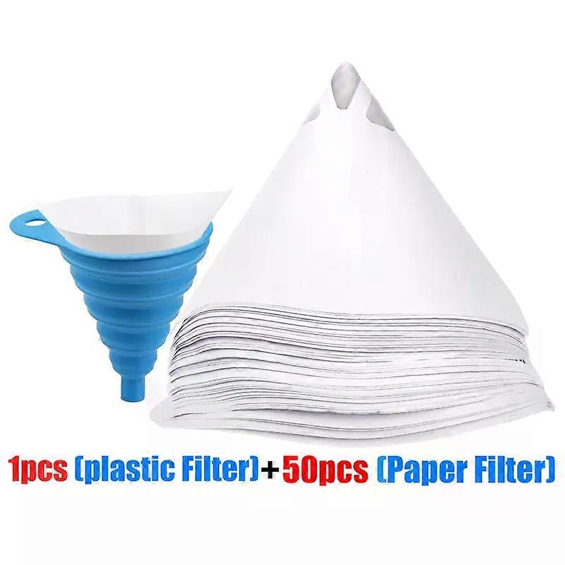 Craft Plastic Paper Filter Paint Spray Mesh Purifying Straining Funnel White Thicken Filter Conical Nylon Funnels Paper Tools