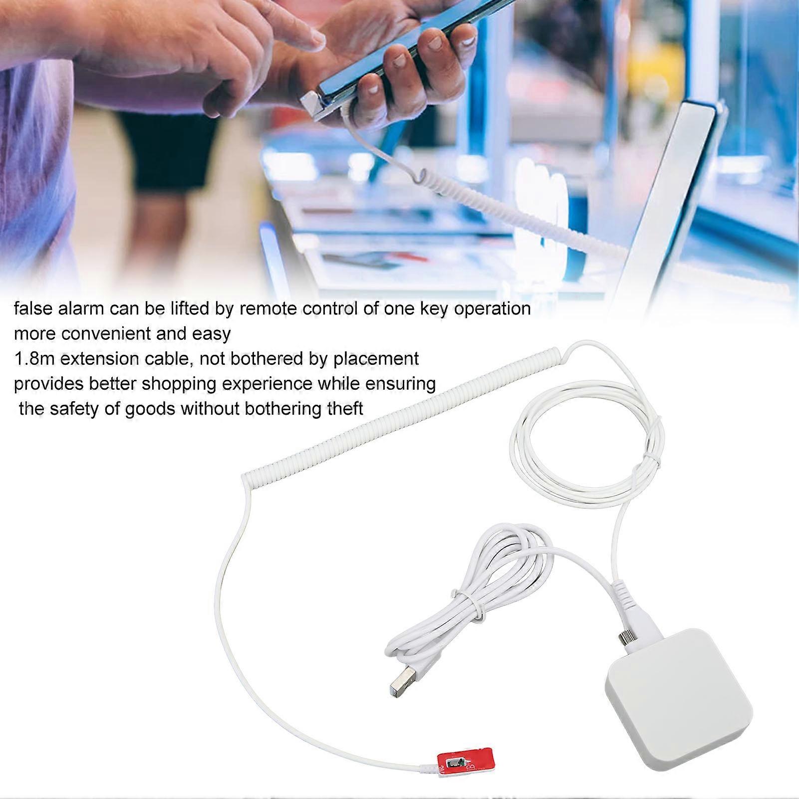 Anti Theft Security Cell Phone Display Alarm 100dB Volume with Remote Control for Shopping Malls Rectangular Head